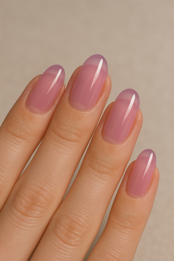 Jelly nails a sheer manikúra